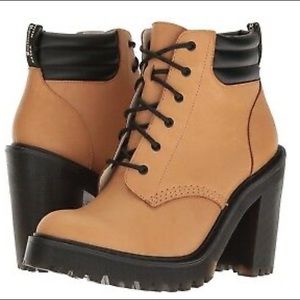 Dr. Martens Persephone High Heel Boots 9 Tan